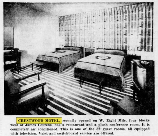 Crestwood Motel (Murray Hill Motel) - April 1959 Article